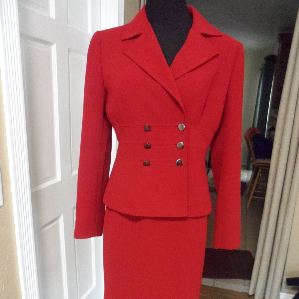 Tahari Red Suit